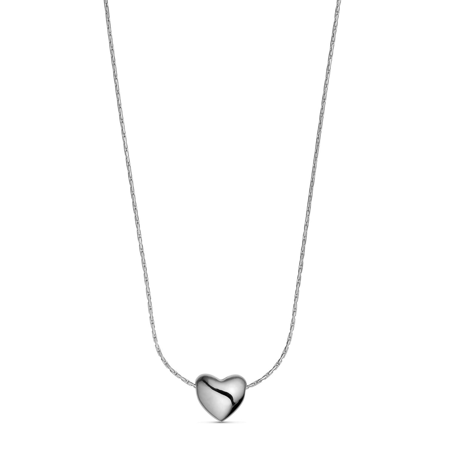 Heart Necklace - Silver-coloured