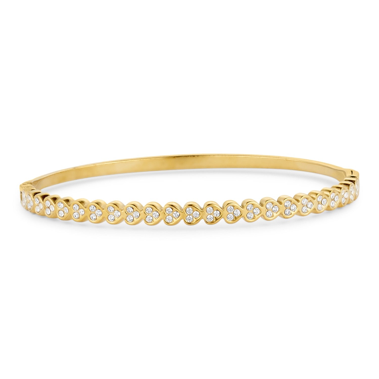 Heart Bangle - 18K gold-plated