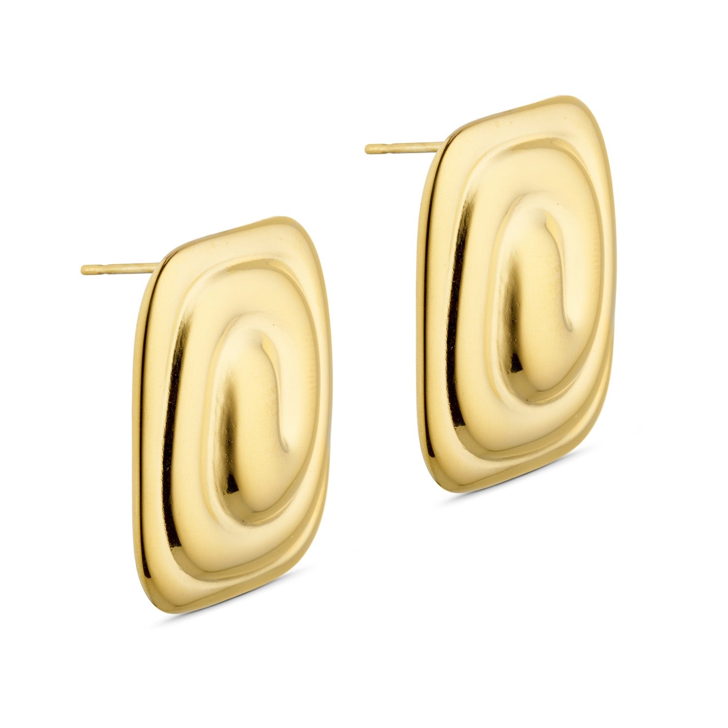 Downtown Square Earrings - 18K gold plated