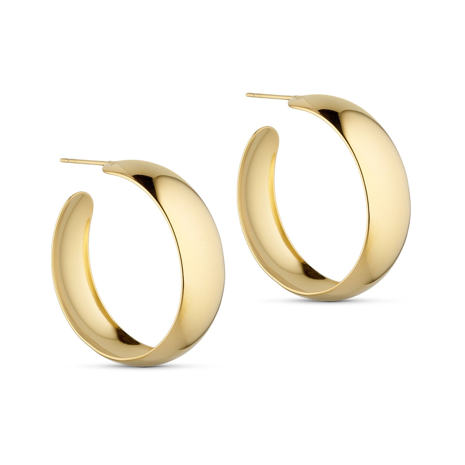 Chunky Classic Hoops - 18K Gold Plated