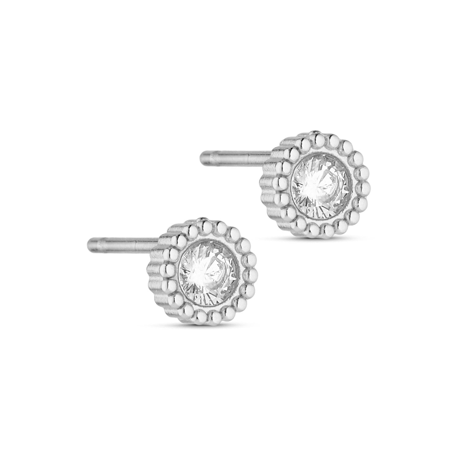 Spark Tiny Crystal Studs - Silver-coloured