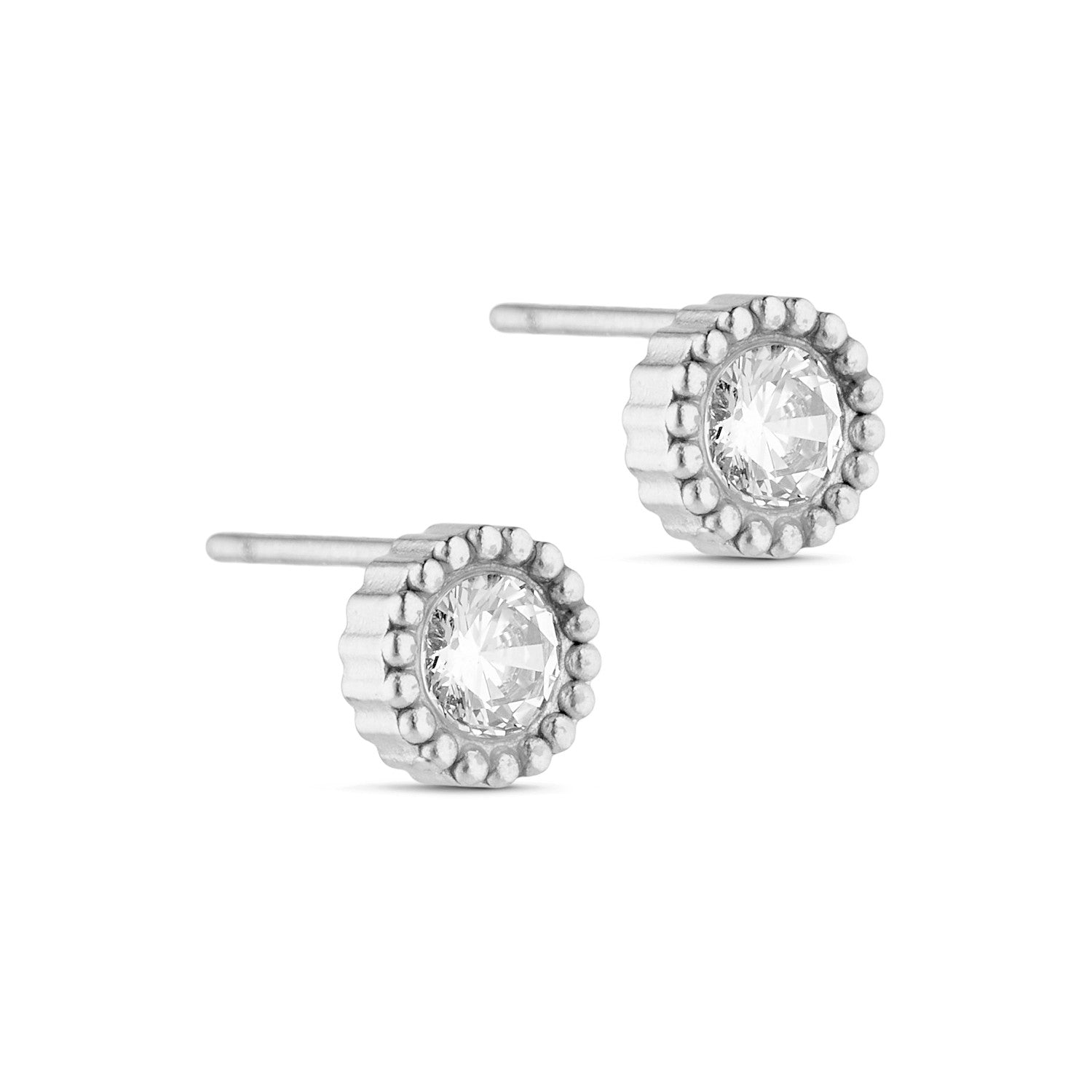 Spark Mini Crystal Studs - Silver-coloured