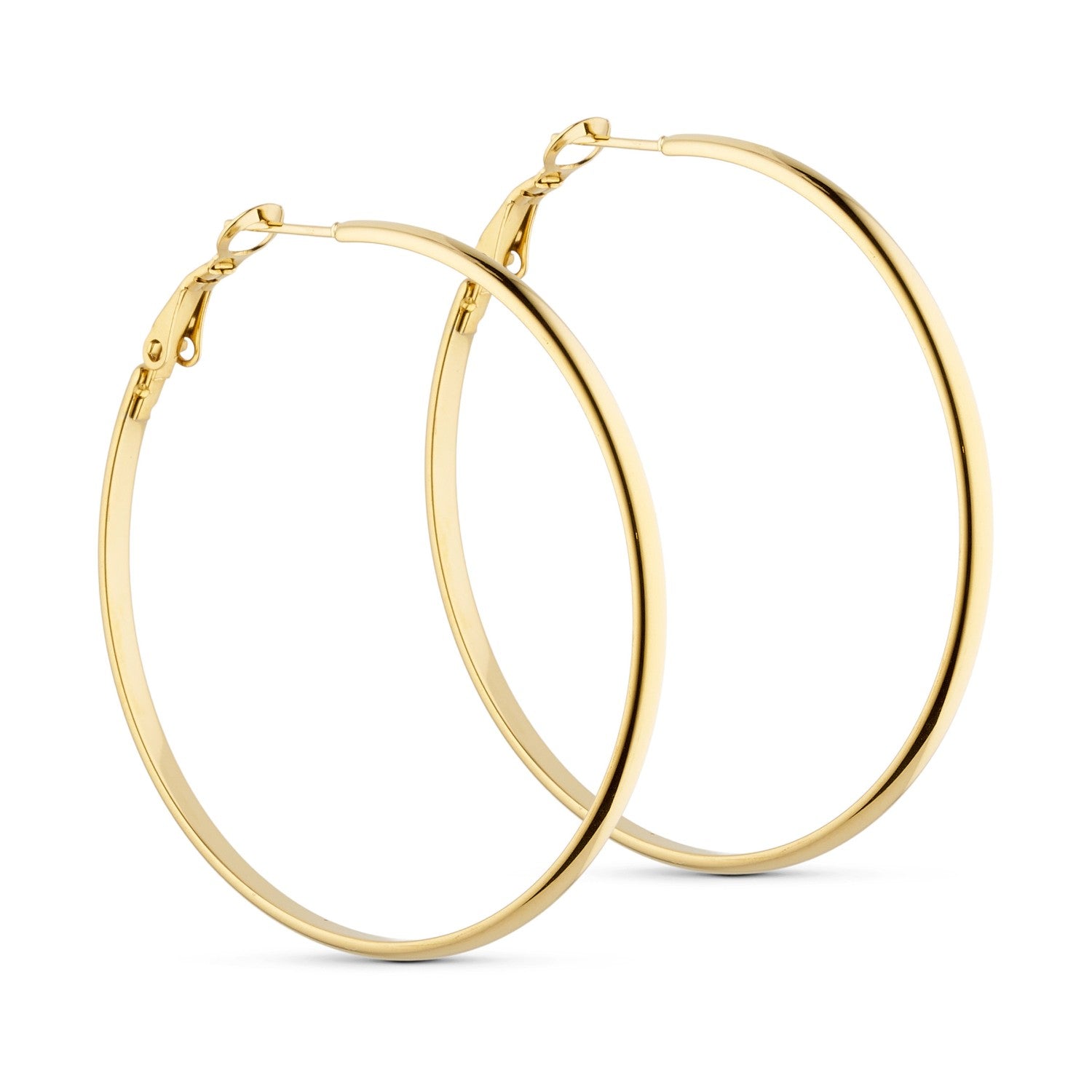 Glow Classic Hoops (50 mm) - 18K gold plated