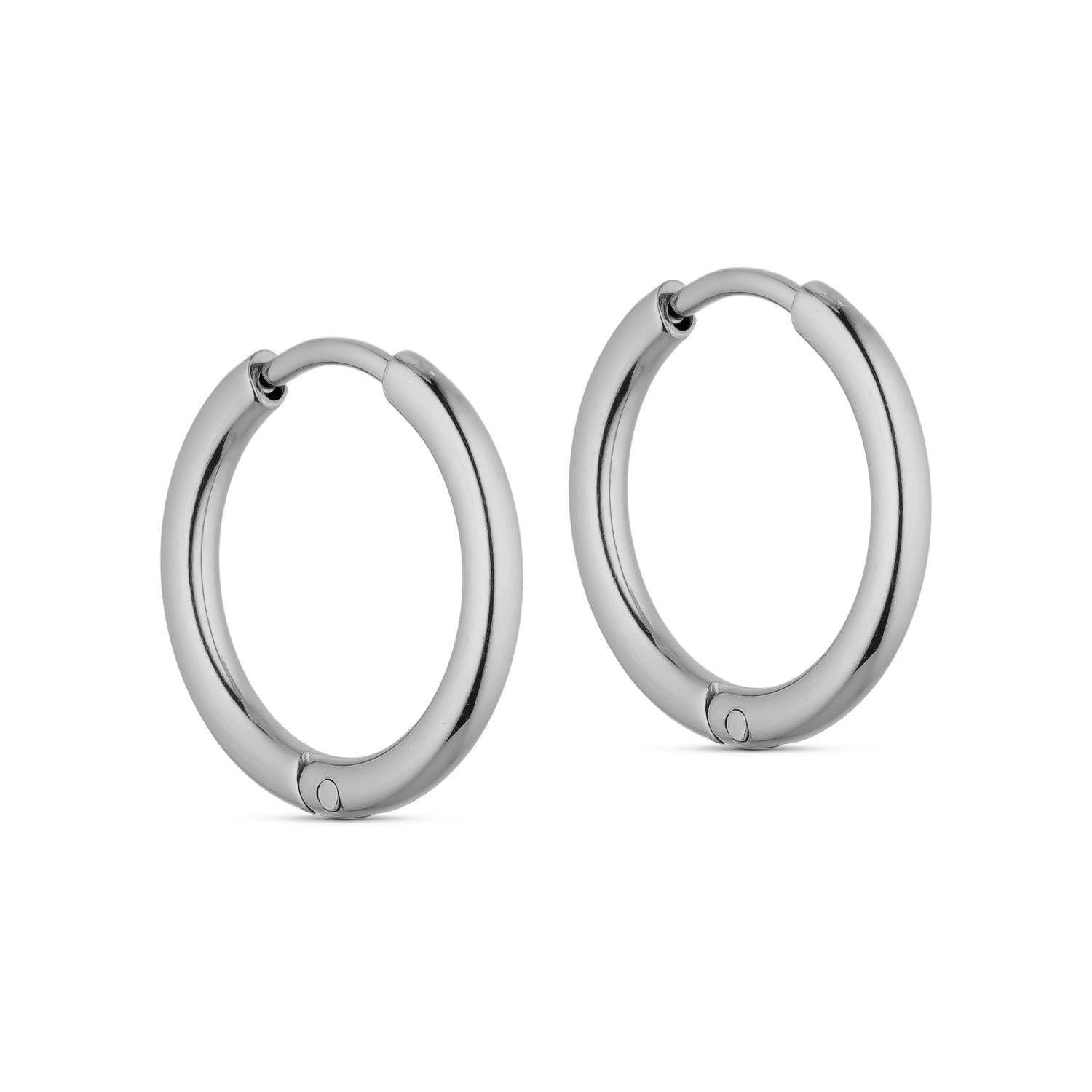 Petite Mini Hoops (12 mm) - Silver-coloured