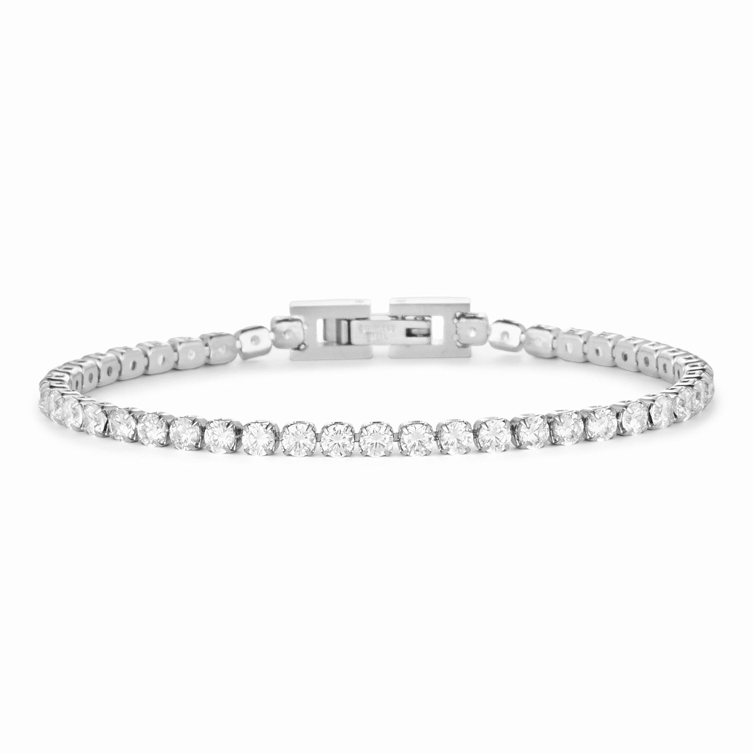 Tennis Bracelet - Silver-coloured