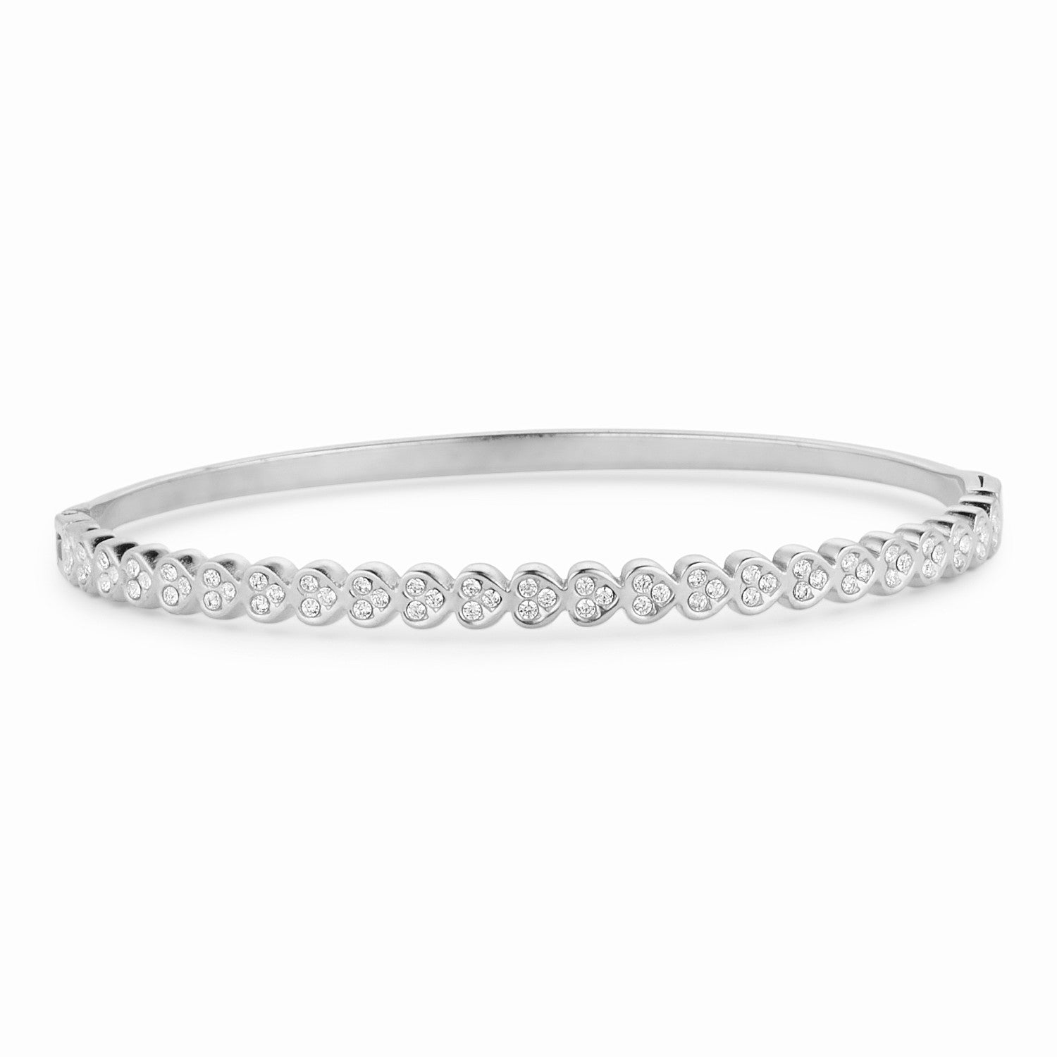 Heart Bangle - Silver-coloured