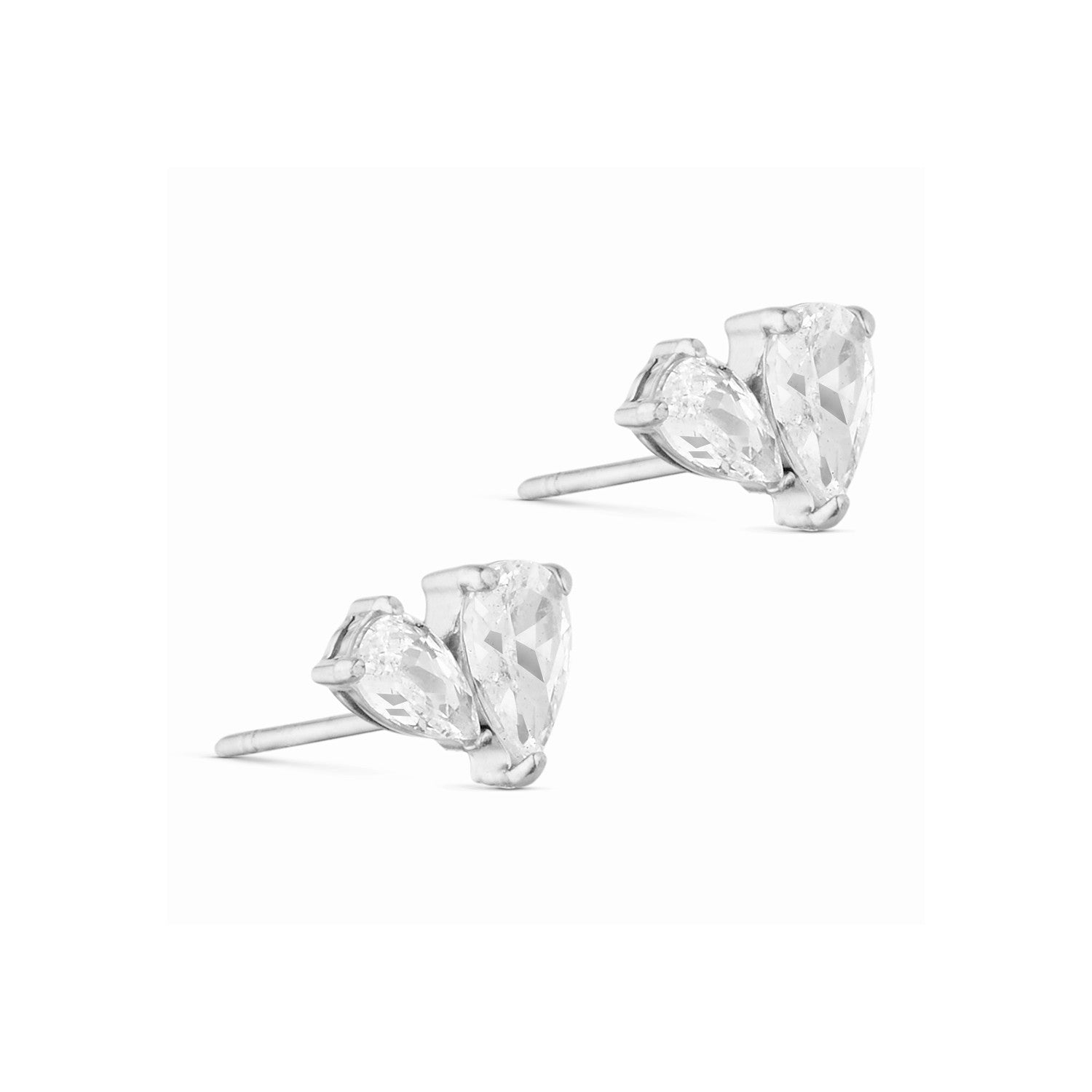 Stella Crystal Drop Earrings - Silver-colored