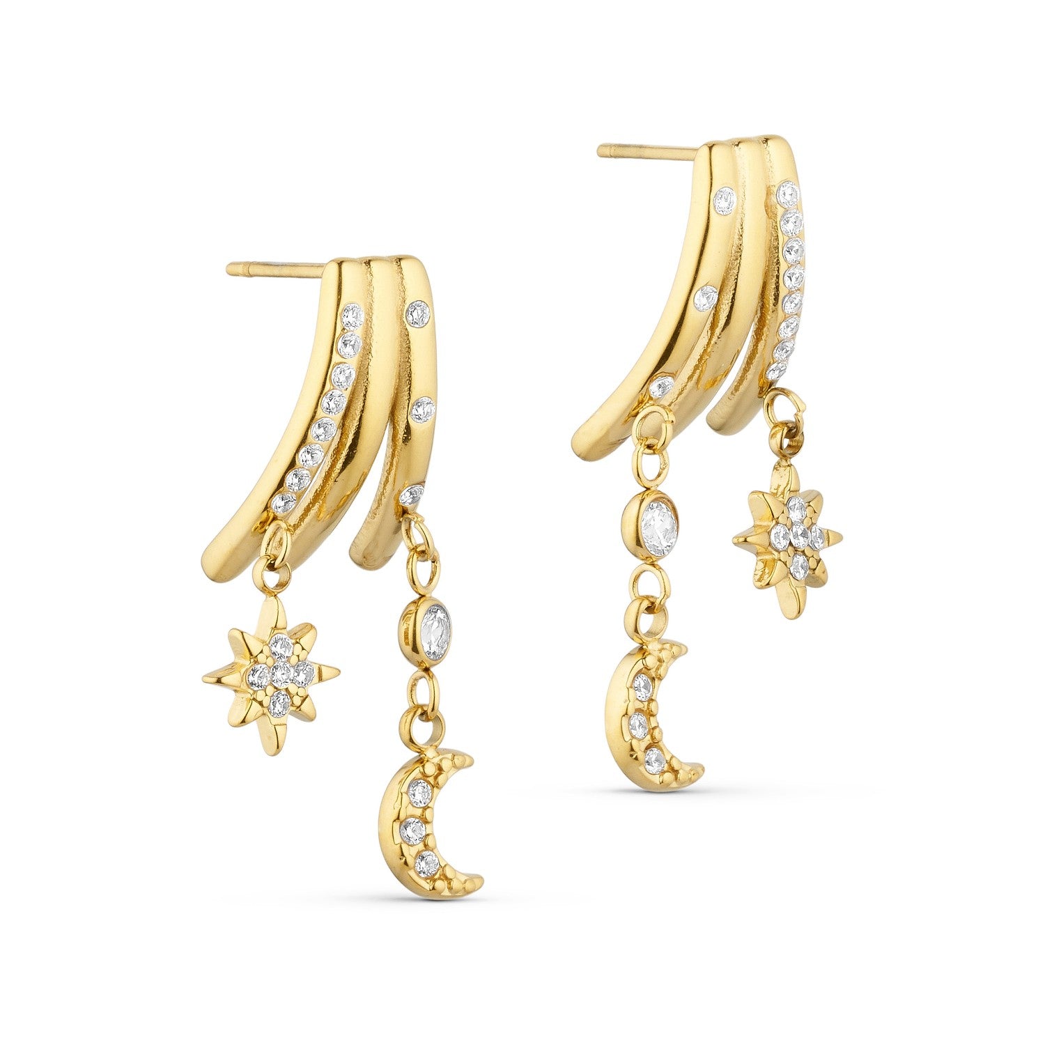 Luna Crystal Star - 18K Gold Plated