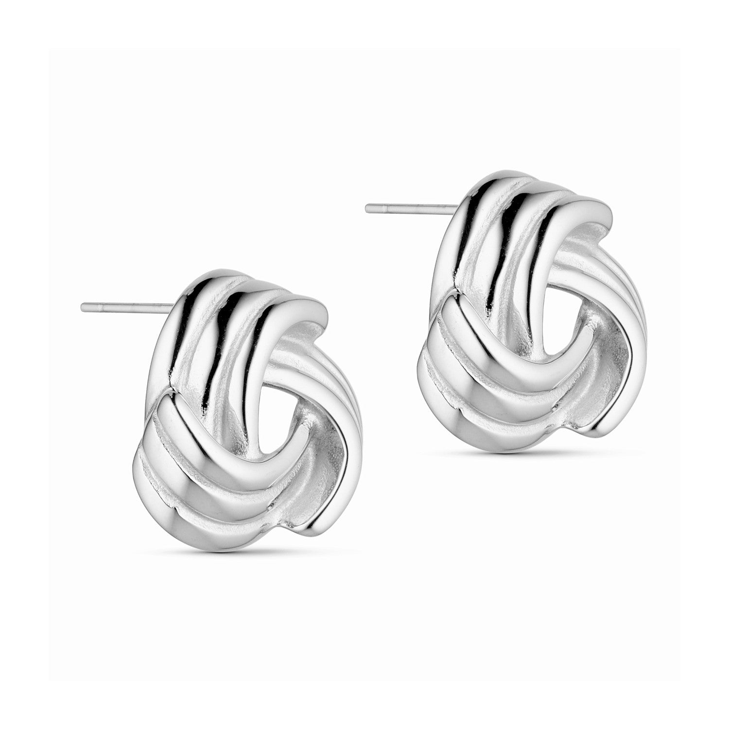 Downtown Twist Earrings - Silver-coloured