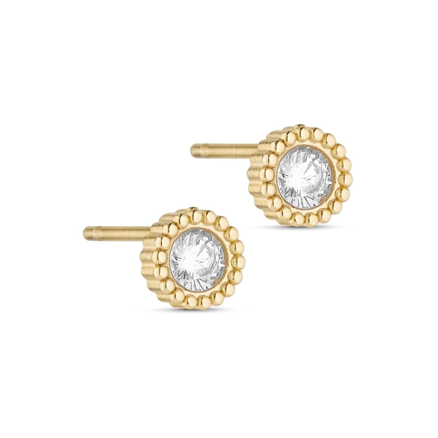 Spark Tiny Crystal Studs - 18K Gold Plated