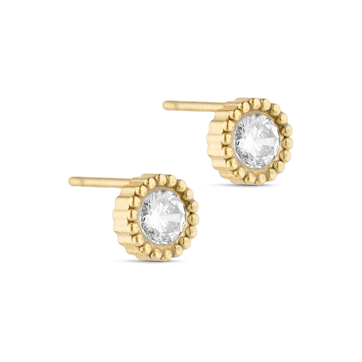 Spark Mini Crystal Studs - 18K Gold Plated