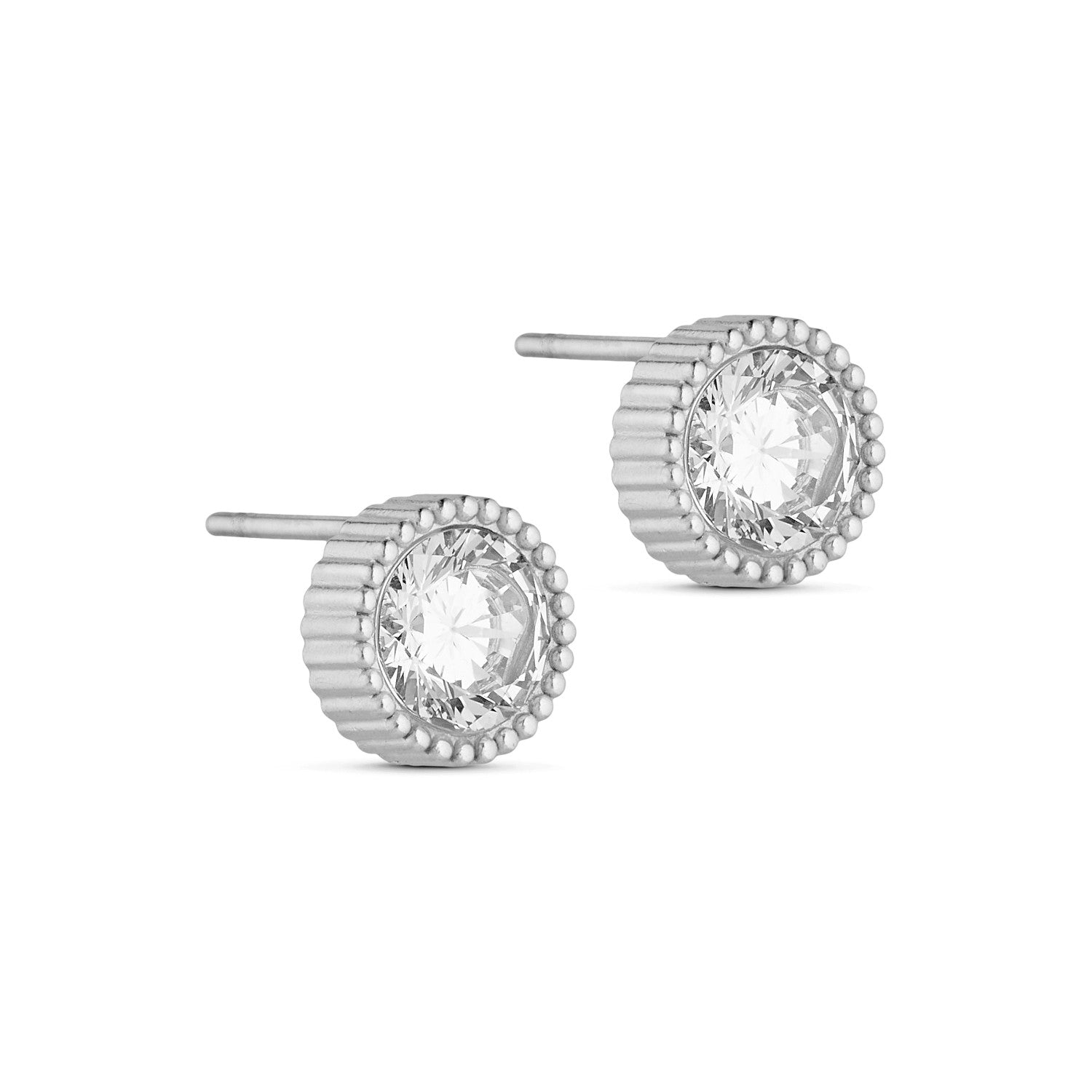 Spark Classic Crystal Studs - Silver-coloured