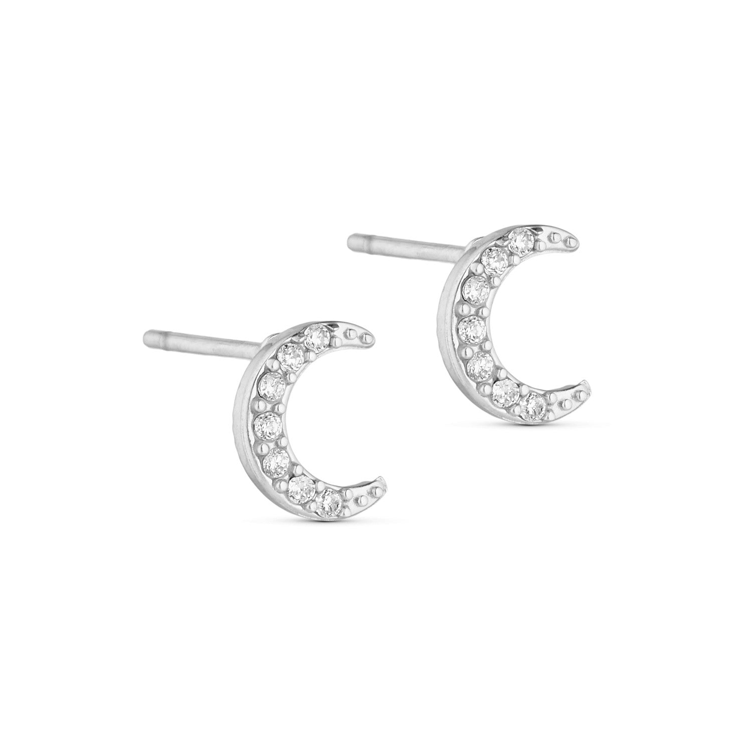 Luna Crystal Studs - Silver-coloured