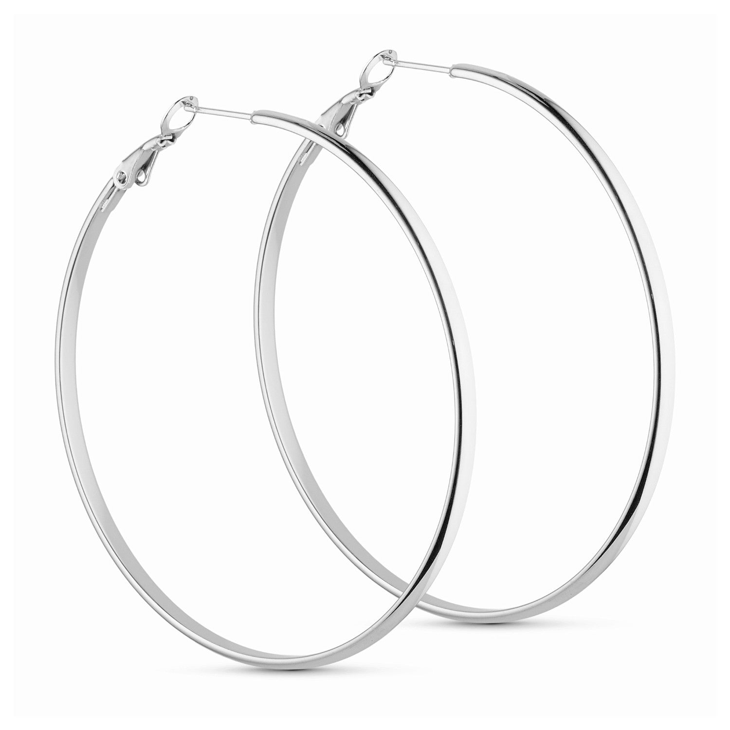 Glow Bold Hoops (60 mm) - Silver