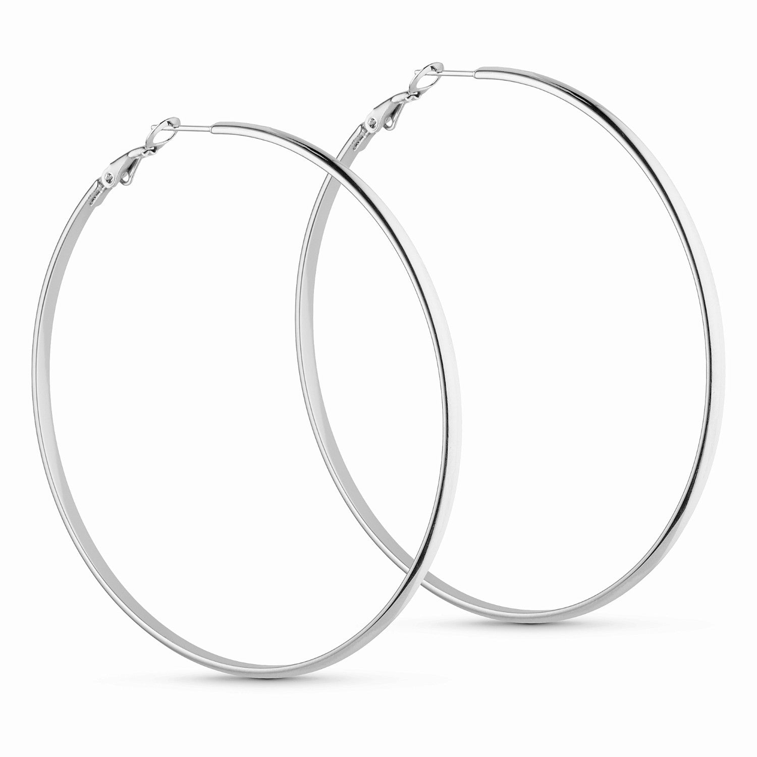 Glow Big Hoops (70 mm) - Silver