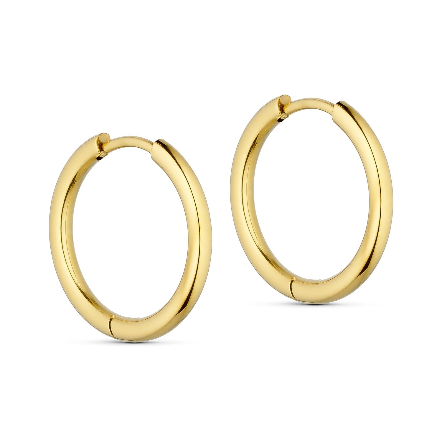 Petite Classic Hoops (14 mm) - 18K Gold Plated